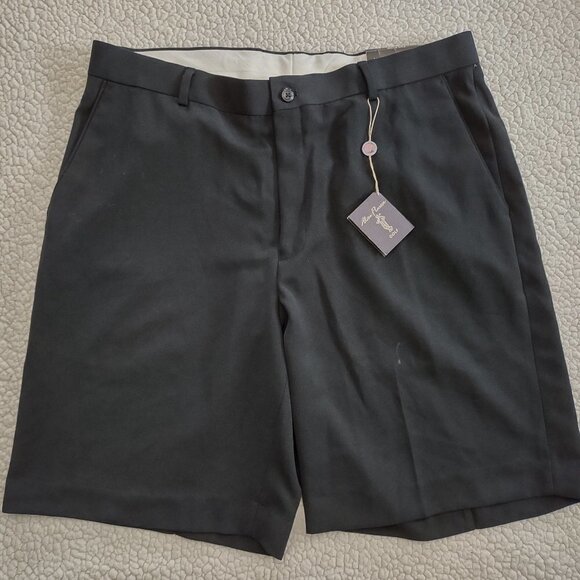 NWT Alan Flusser Golf black casual shorts mens size 36 - Picture 1 of 5